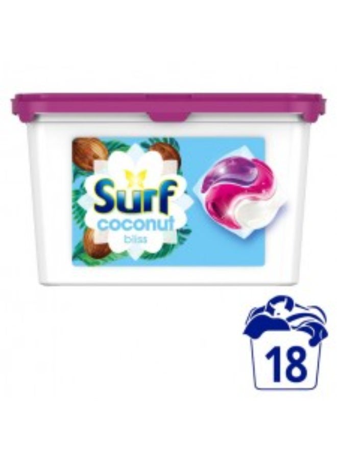 Surf Coconut Bliss Washing Capsules 18 Washes